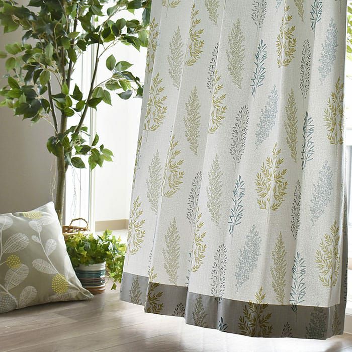 森の中にいるような枝葉の非遮光カーテン | カーテン通販専門店カーテンズ