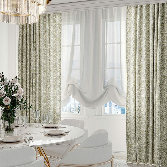 クラシカルなジャガード織の防炎カーテン「エタニティ」 | カーテン