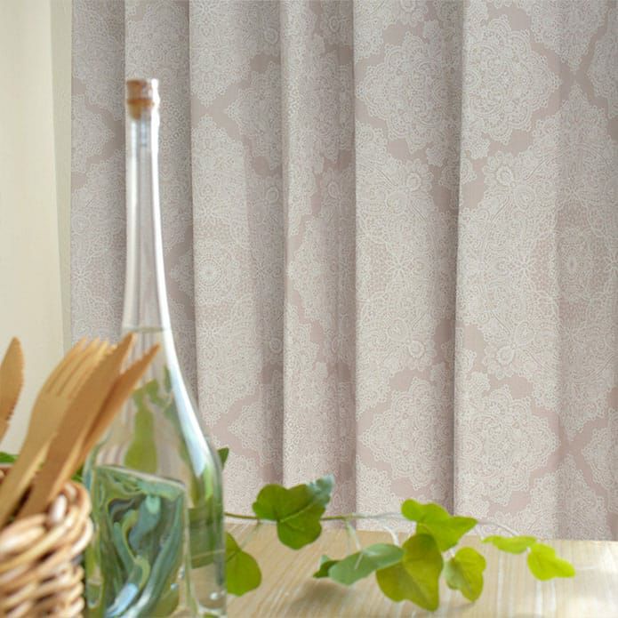 ダマスク柄　カーテン　新品 ダマスク柄1級遮光カーテンとデザインレースカーテンのセット