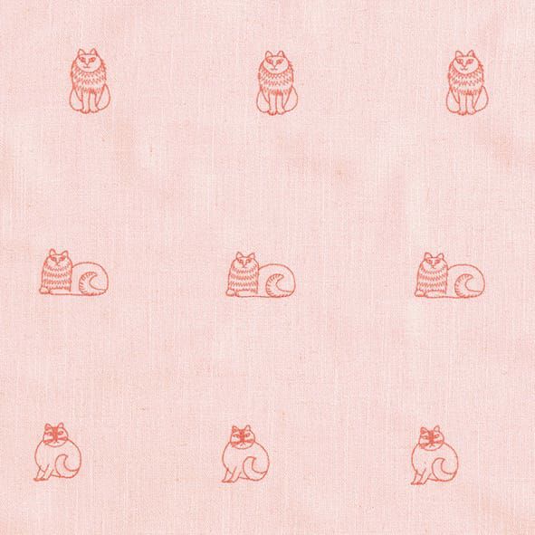 スケッチ刺繍ドレープ(ピンク)