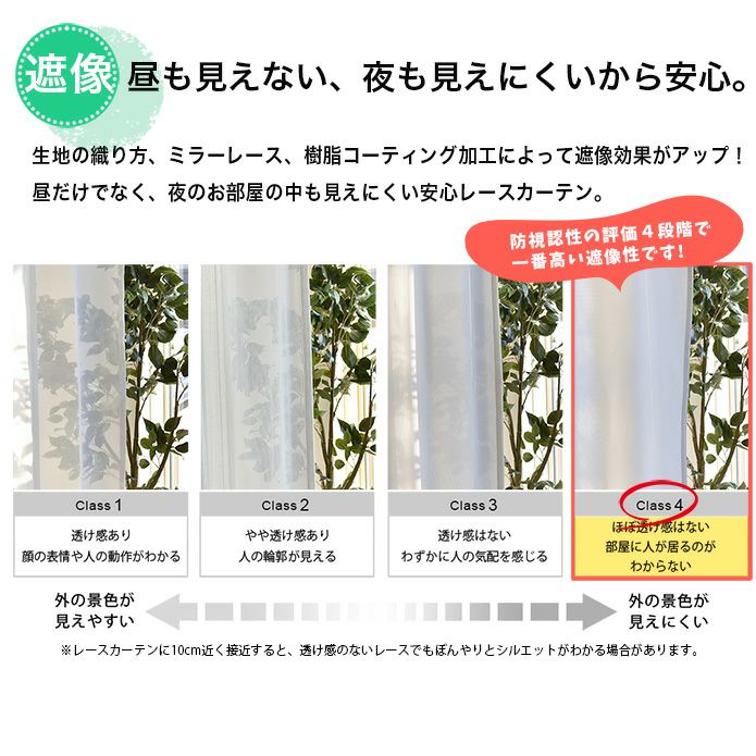 アウトレット20％OFF】レースカーテン クワイトリー｜幅95cm×丈