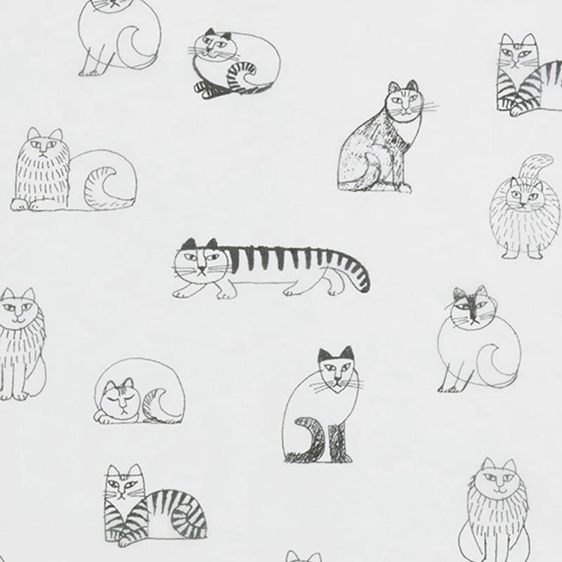 リサ・ラーソンがスケッチした手書きの猫たちをシックなからーで