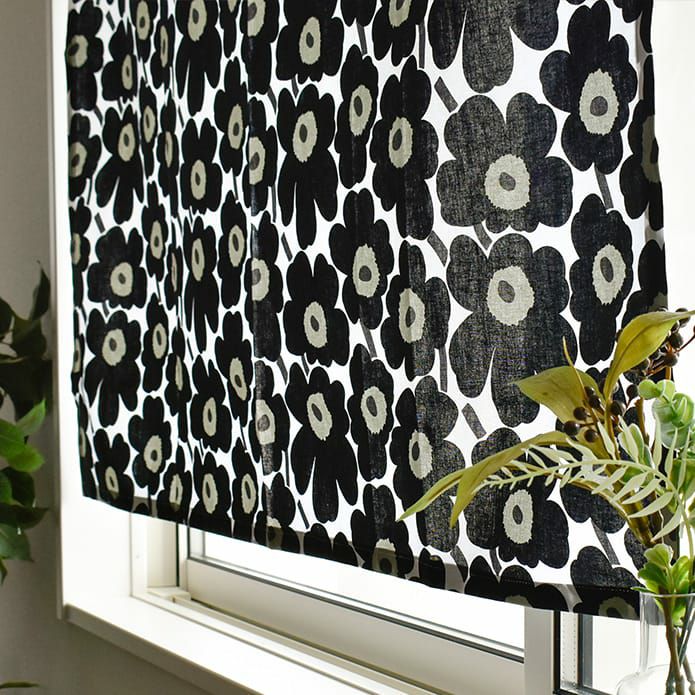 小さなケシの花の「ミニウニッコ」カフェカーテン(5色)｜ カーテン通販