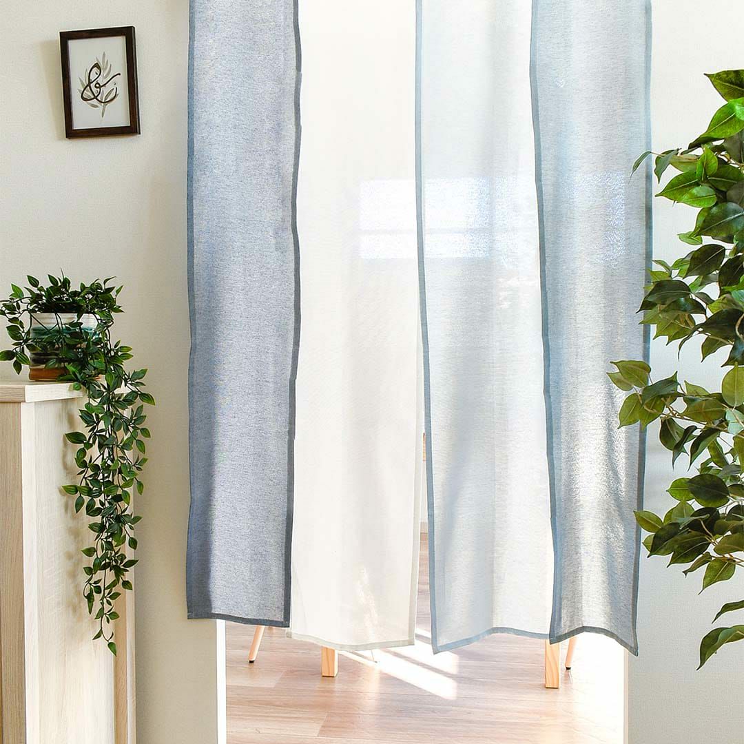 3色から選べる！4つ割れのおしゃれな既製のれん「セーヌ」 | カーテン