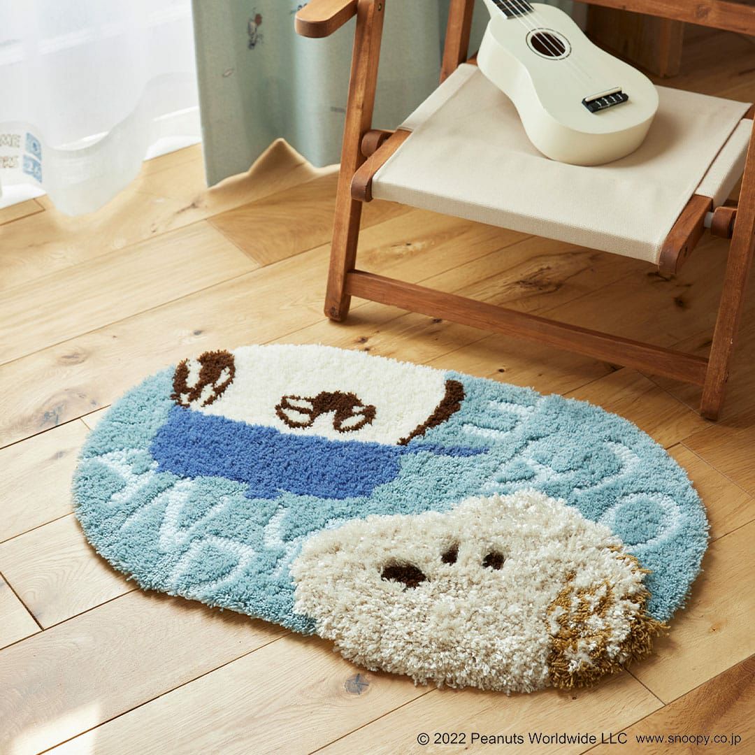 スヌーピーの兄弟のマット「アンディ＆オラフマット」(45cm×70cm