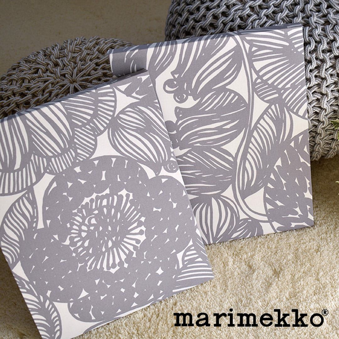 MARIMEKKO KURJENPOLVI グレー (廃番の生地)花柄 カーテン MARIMEKKO KURJENPOLVI グレー (廃番の生地)花柄 カーテン マリメッコ