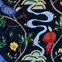 ボラスコットンのファブリックパネル「バードランド」 | カーテン通販