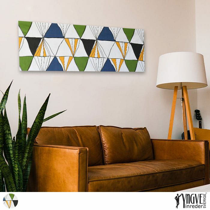 シナマークのファブリックパネルXLサイズ「カプリ」草花が広がる北欧