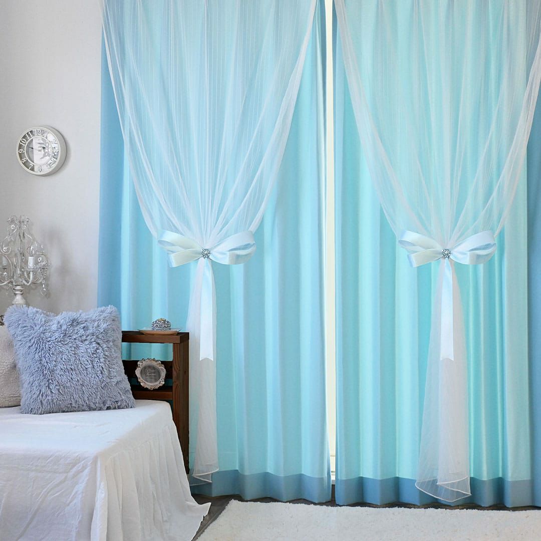 サックスブルー×レースビアンカ