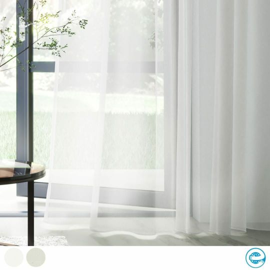 麻のような風合いが楽しめるざっくりとした防炎レースカーテン